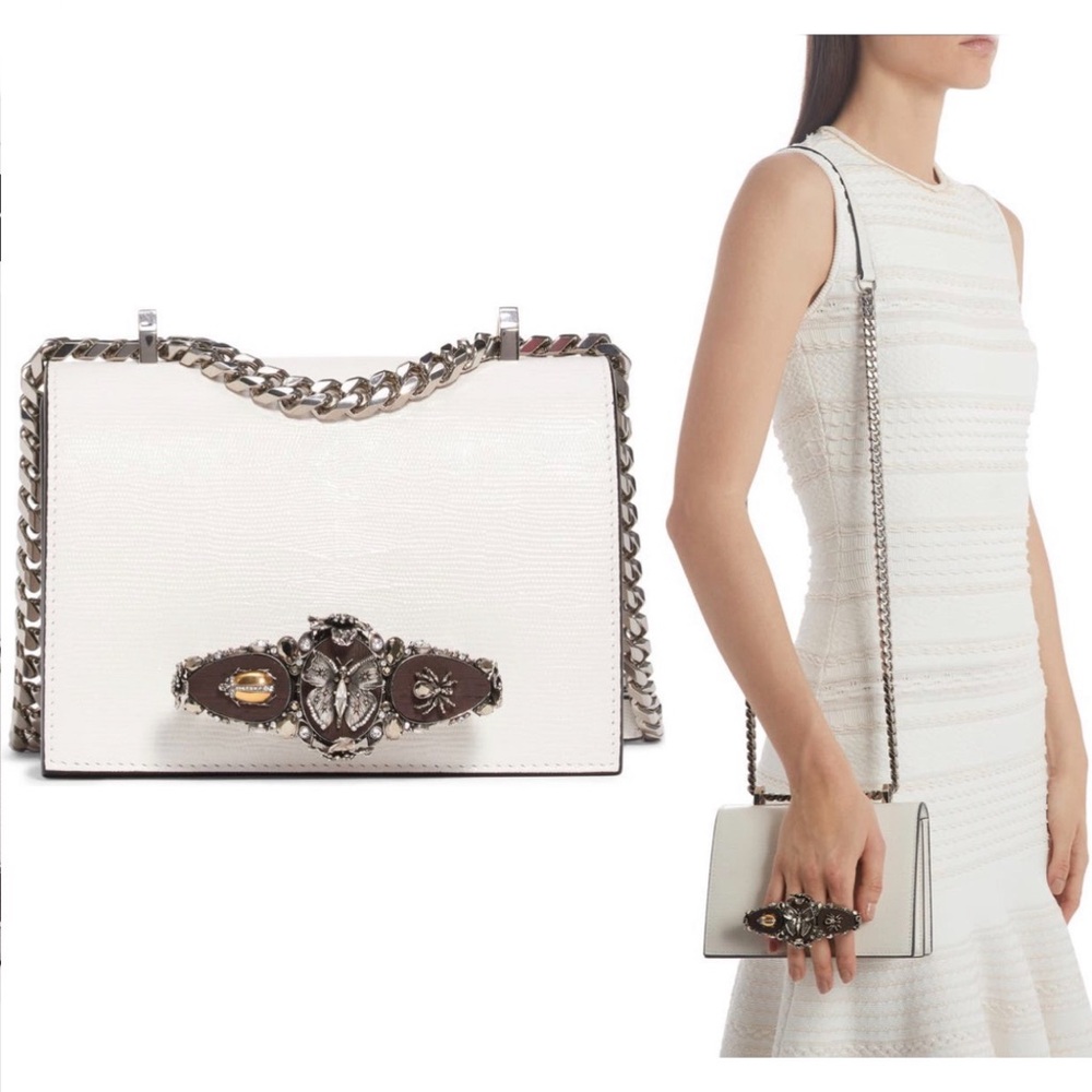 NEW🔥Alexander McQueen💥RARE💥Small Butterfly Knuckle Leather Shoulder Bag🔥